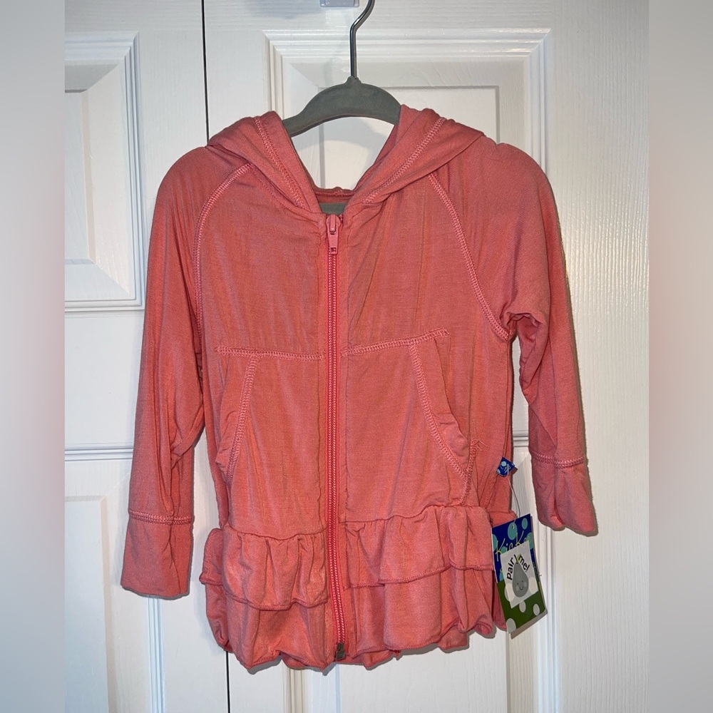 Kickee Pants - NWT - Lightweight hooded jacket with ruffle hem